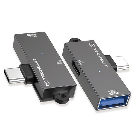 Προσαρμογέας OTG USB-C - USB-A Techsuit A21, Γκρι