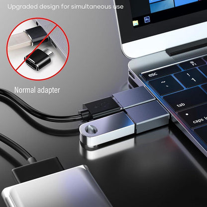 OTG USB-C to USB-A Adapter Techsuit A8 SlateVolt, Gray