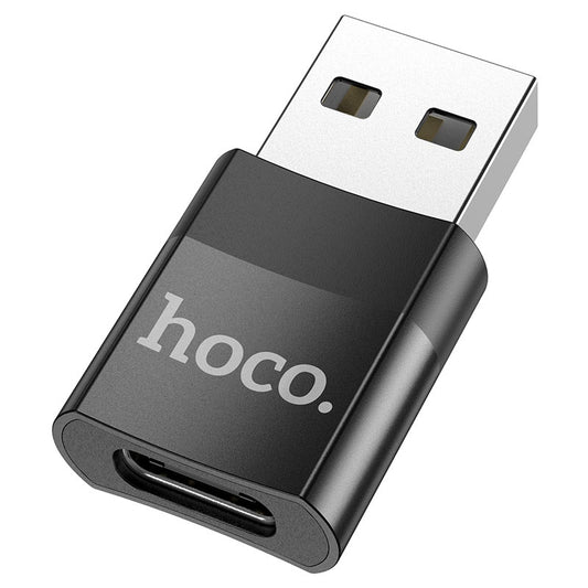 Data and Charging Adapter USB-C - USB-A HOCO UA17, Black
