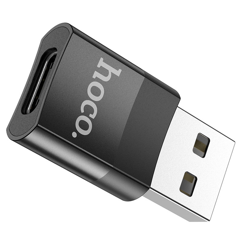Data and Charging Adapter USB-C - USB-A HOCO UA17, Black