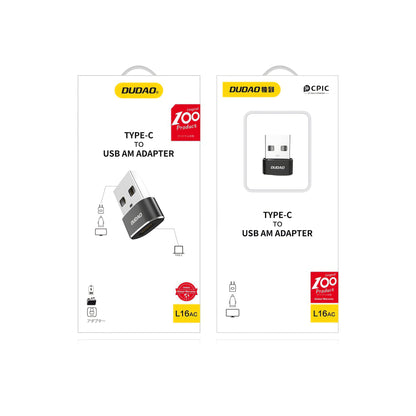 Προσαρμογέας Δεδομένων και Φόρτισης USB-C - USB-A Dudao L16AC, Μαύρο
