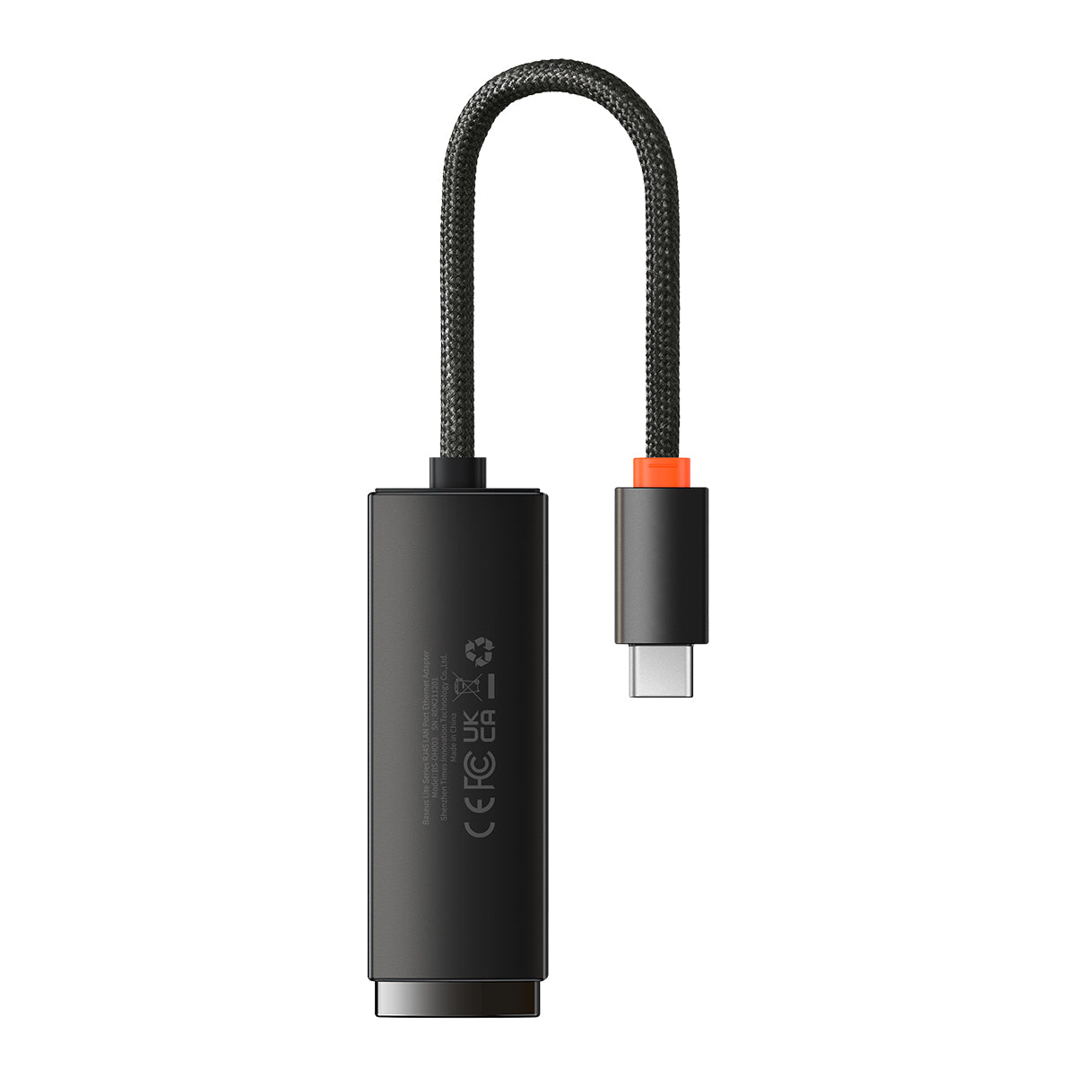 Baseus Lite Network Card, RJ45, USB-C, Black WKQX000301