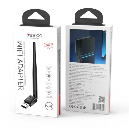 Ασύρματος Προσαρμογέας Yesido WP11, 150Mbps, Μαύρο