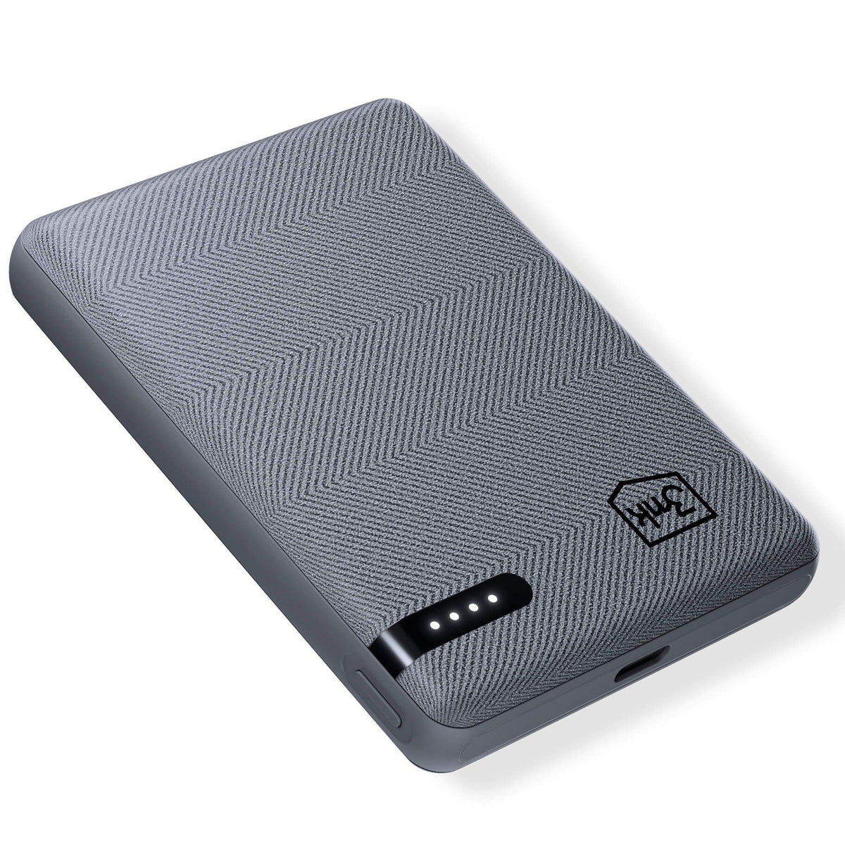 Εξωτερική Μπαταρία 3MK Pocket, 5000mAh, 12W, 1 x USB-C, Γκρι