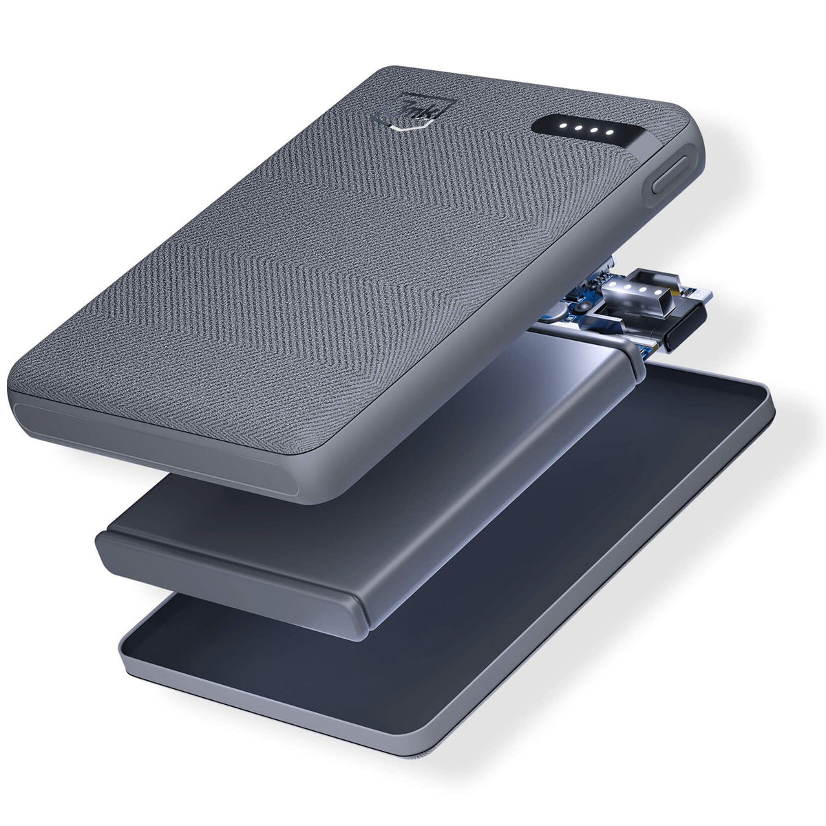 Εξωτερική Μπαταρία 3MK Pocket, 5000mAh, 12W, 1 x USB-C, Γκρι