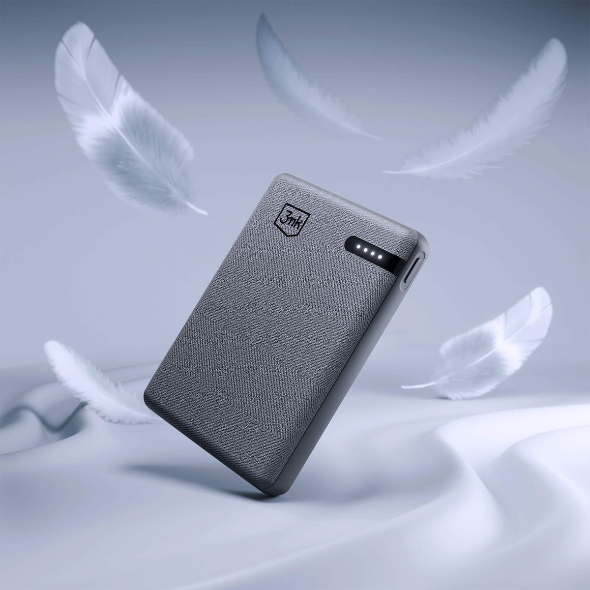 Εξωτερική Μπαταρία 3MK Pocket, 5000mAh, 12W, 1 x USB-C, Γκρι