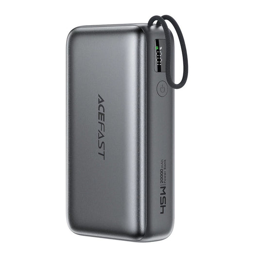 Εξωτερική Μπαταρία Acefast M34, 20000mAh, 45W, QC + PD, 1 x USB-A - 2 x USB-C, Γκρι