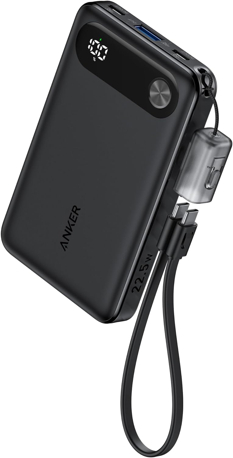 Εξωτερική Μπαταρία Anker PowerCore, 10000mAh, 22.5W, QC + PD, 1 x USB-A - 2 x USB-C, Μαύρη A1257G11