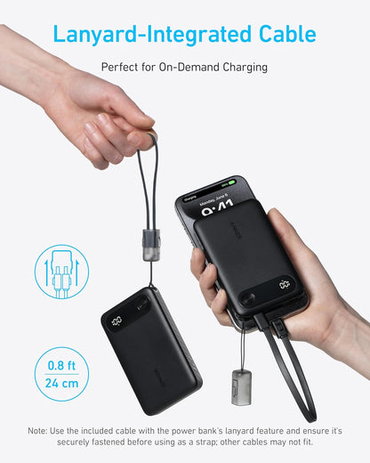 Εξωτερική Μπαταρία Anker PowerCore, 10000mAh, 22.5W, QC + PD, 1 x USB-A - 2 x USB-C, Μαύρη A1257G11
