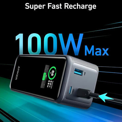Εξωτερική Μπαταρία Anker Prime, 20000mAh, 200W, QC + PD, 1 x USB-A - 2 x USB-C, Μαύρη A1336011