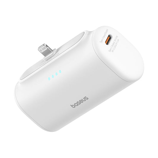 Εξωτερική Μπαταρία Baseus Compact, 5000mAh, 20W, PD, 1 x Lightning - 1 x USB-C, Λευκή P10068307213-00