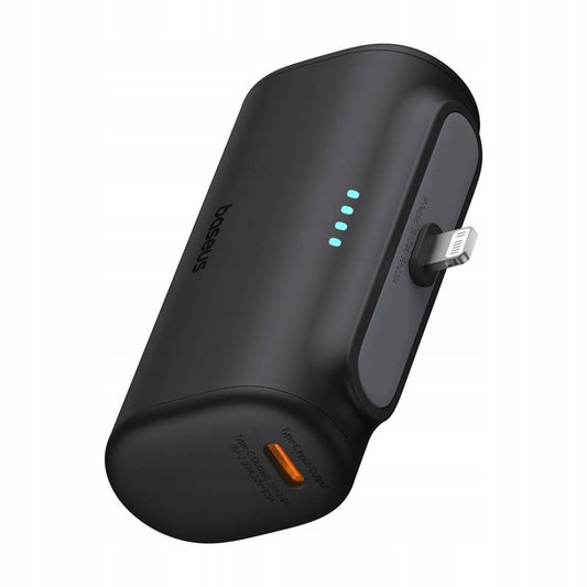 Εξωτερική Μπαταρία Baseus Compact, 5000mAh, 20W, PD, 1 x Lightning - 1 x USB-C, Μαύρη P10068307113-00