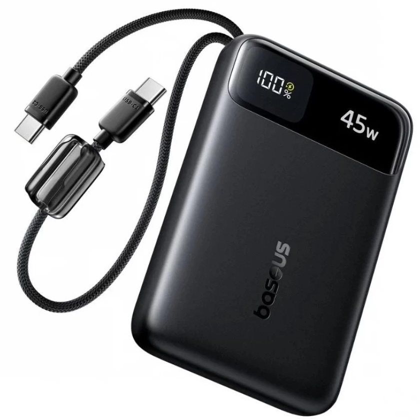 Εξωτερική Μπαταρία Baseus EnerFill FC11, 10000mAh, 45W, QC + PD, 1 x USB-A - 3 x USB-C, Μαύρο E0031000