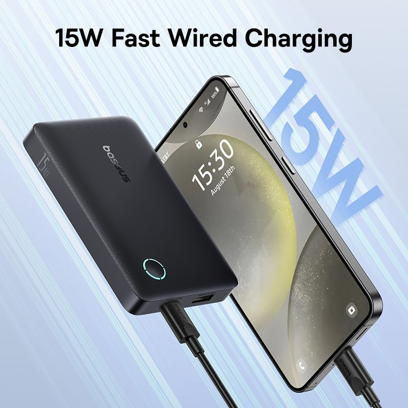 Εξωτερική Μπαταρία Baseus EnerFill FP11, 10000mAh, 15W, 1 x USB-A - 1 x USB-C, Μαύρο P1008210C123