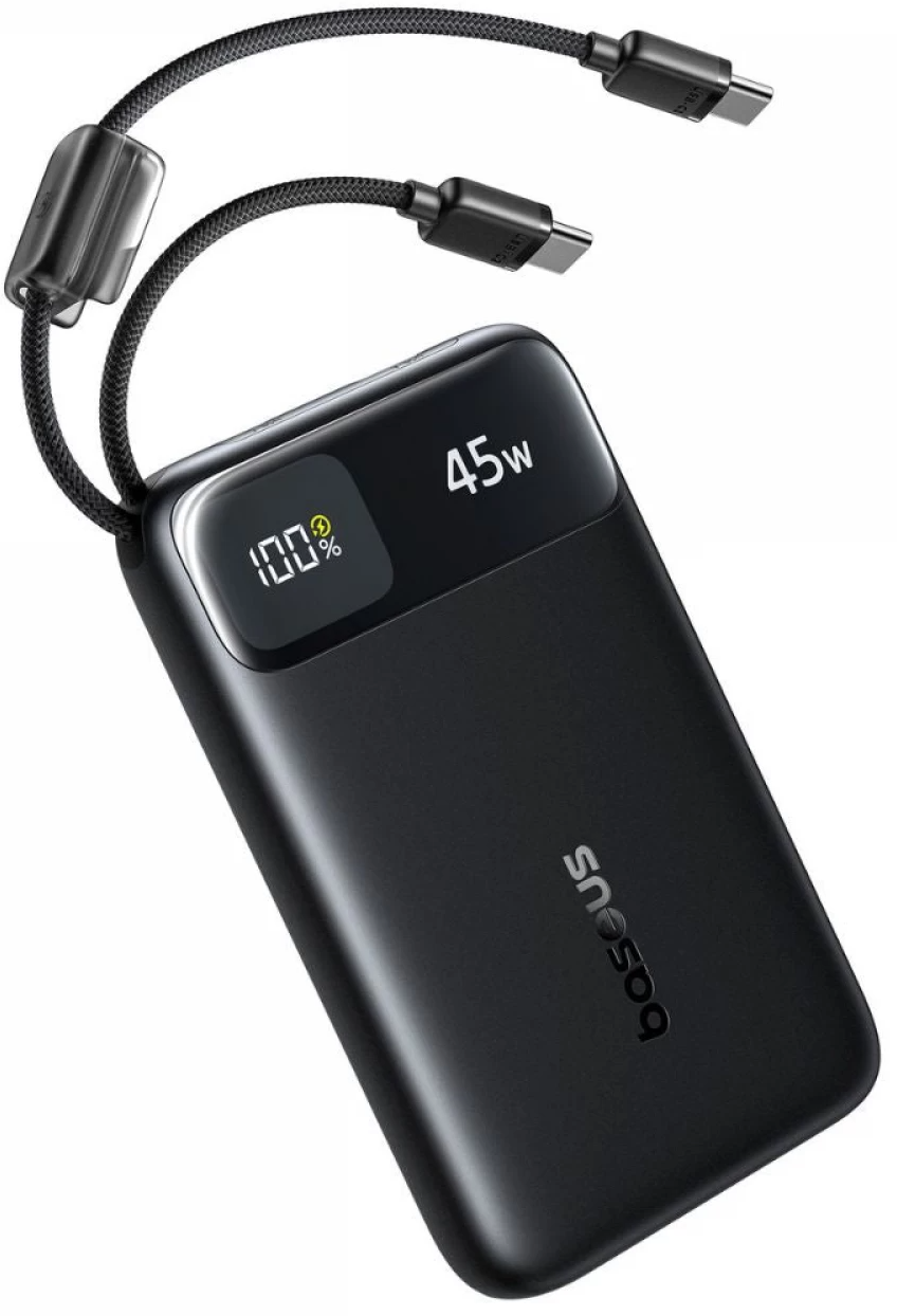 Εξωτερική Μπαταρία Baseus EnerFill FC11, 10000mAh, 45W, QC + PD, 1 x USB-A - 3 x USB-C, Μαύρο E0031000