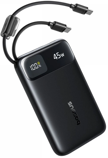 Εξωτερική Μπαταρία Baseus EnerFill FC11, 10000mAh, 45W, QC + PD, 1 x USB-A - 3 x USB-C, Μαύρο E0031000