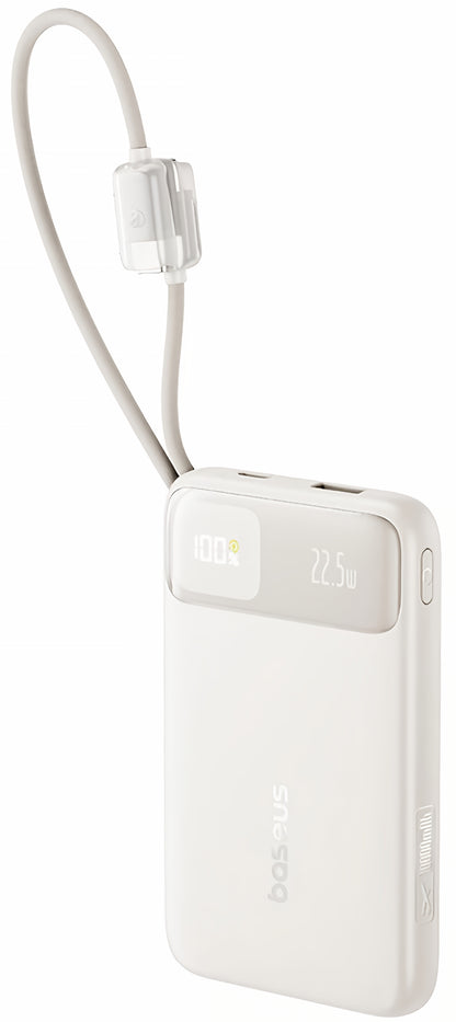 Εξωτερική Μπαταρία Baseus EnerFill FC11, 10000mAh, 22.5W, QC + PD, 1 x Lightning - 1 x USB-A - 2 x USB-C, Μπεζ E0027R05