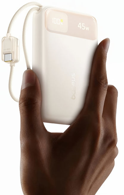 Εξωτερική Μπαταρία Baseus EnerFill FC11, 20000mAh, 45W, QC + PD, 1 x USB-A - 3 x USB-C, Μπεζ E0031101
