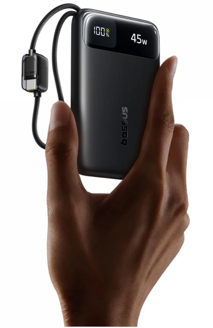 Εξωτερική Μπαταρία Baseus EnerFill FC11, 10000mAh, 45W, QC + PD, 1 x USB-A - 3 x USB-C, Μαύρο E0031000