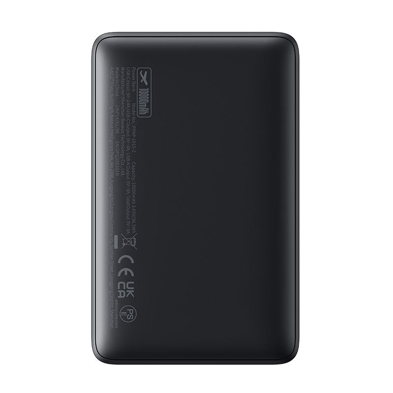 Εξωτερική Μπαταρία Baseus EnerFill FP11, 10000mAh, 15W, 1 x USB-A - 1 x USB-C, Μαύρο P1008210C123