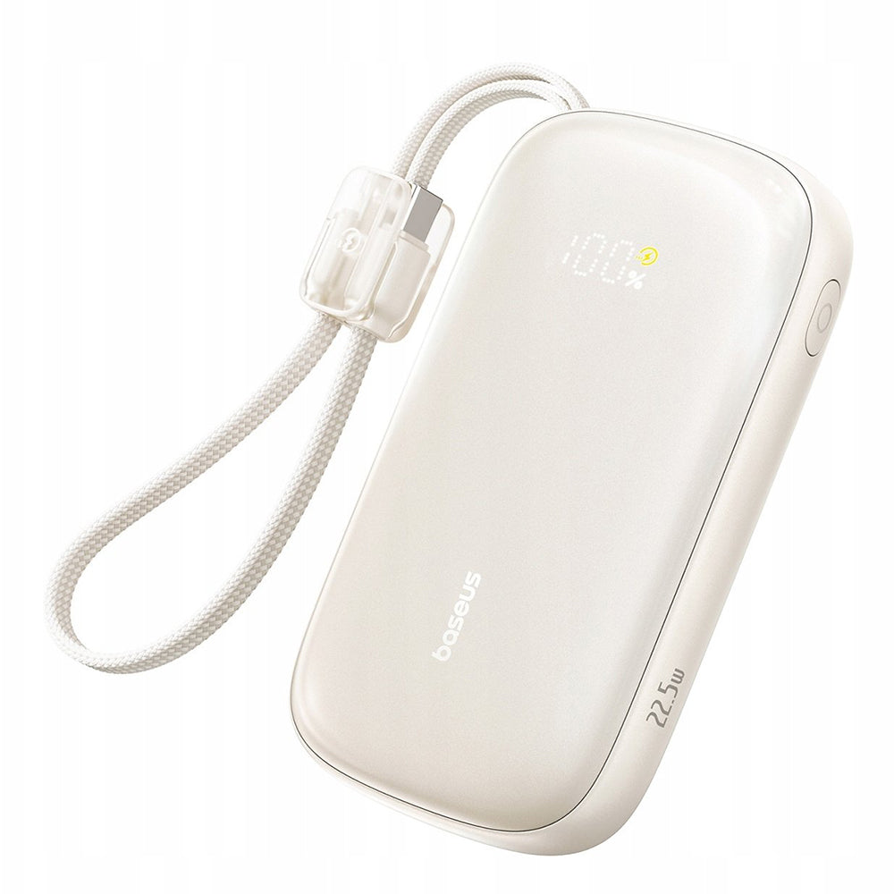 Baseus EnerFill FC21 Qpow 3 Ultra External Battery, 10000mAh, 22.5W, QC + PD, 1 x USB-A - 1 x USB-C, Beige E0027L01