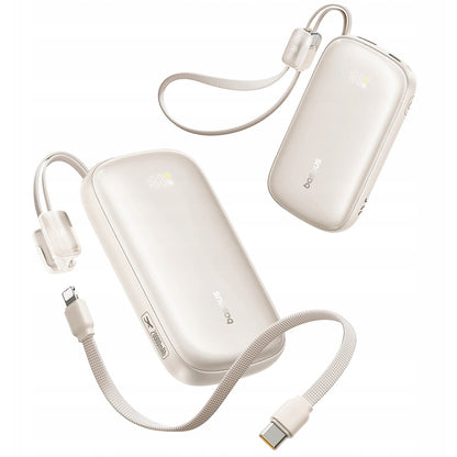 Baseus EnerFill FC21 Qpow 3 Ultra External Battery, 10000mAh, 22.5W, QC + PD, 1 x USB-A - 1 x USB-C, Beige E0027L01