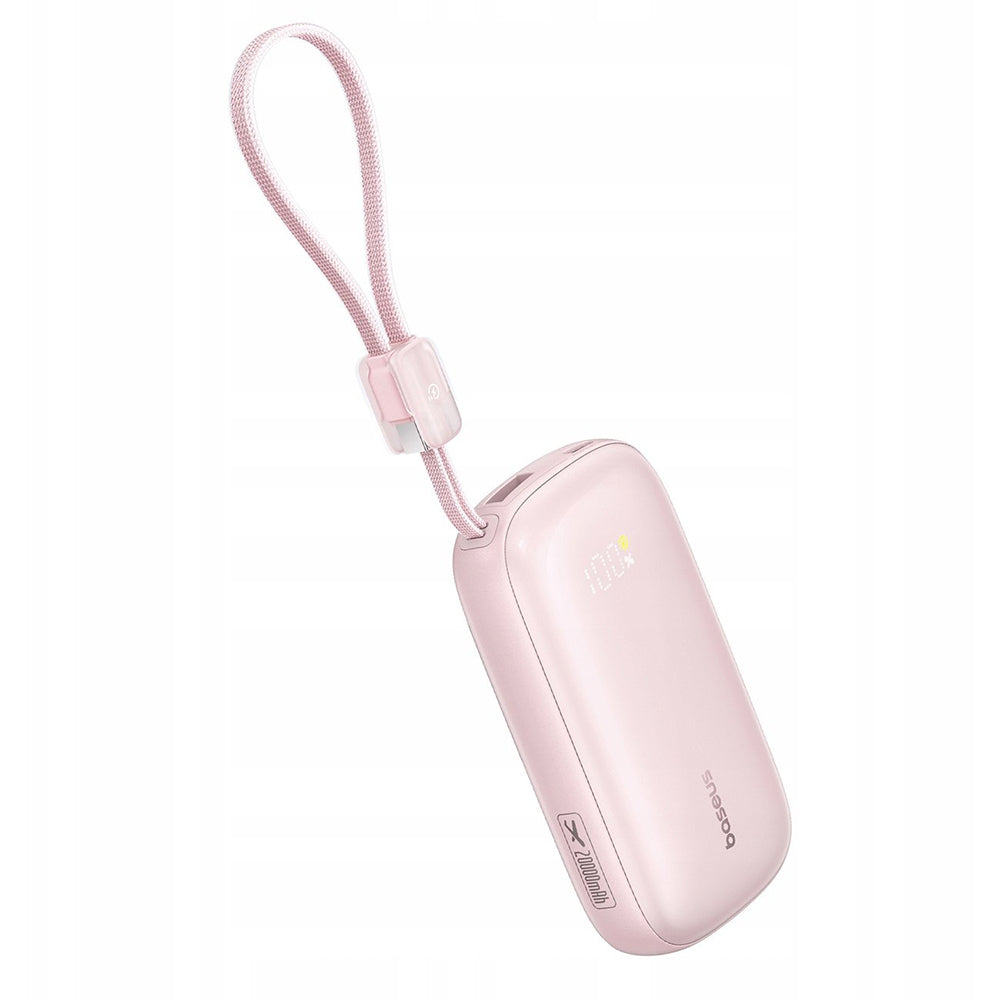 Baseus EnerFill FC21 Qpow 3 Ultra External Battery, 10000mAh, 22.5W, QC + PD, 1 x USB-A - 1 x USB-C, Pink E0027L02