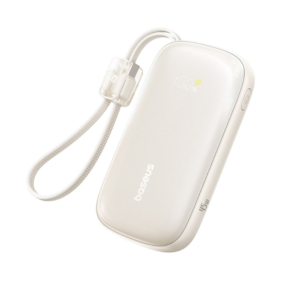 Baseus EnerFill FC21 Qpow 3 Ultra External Battery, 10000mAh, 45W, QC + PD, 1 x USB-A - 1 x USB-C, Beige E0027Q01
