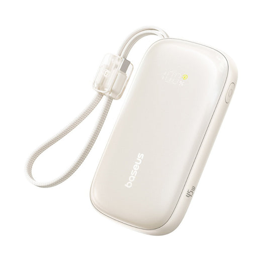 Baseus EnerFill FC21 Qpow 3 Ultra External Battery, 10000mAh, 45W, QC + PD, 1 x USB-A - 1 x USB-C, Beige E0027Q01