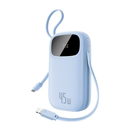 Baseus EnerFill FC31 Qpow 3 External Battery, 10000mAh, 45W, QC + PD, 1 x Lightning - 1 x USB-A - 2 x USB-C, Blue E0028C03
