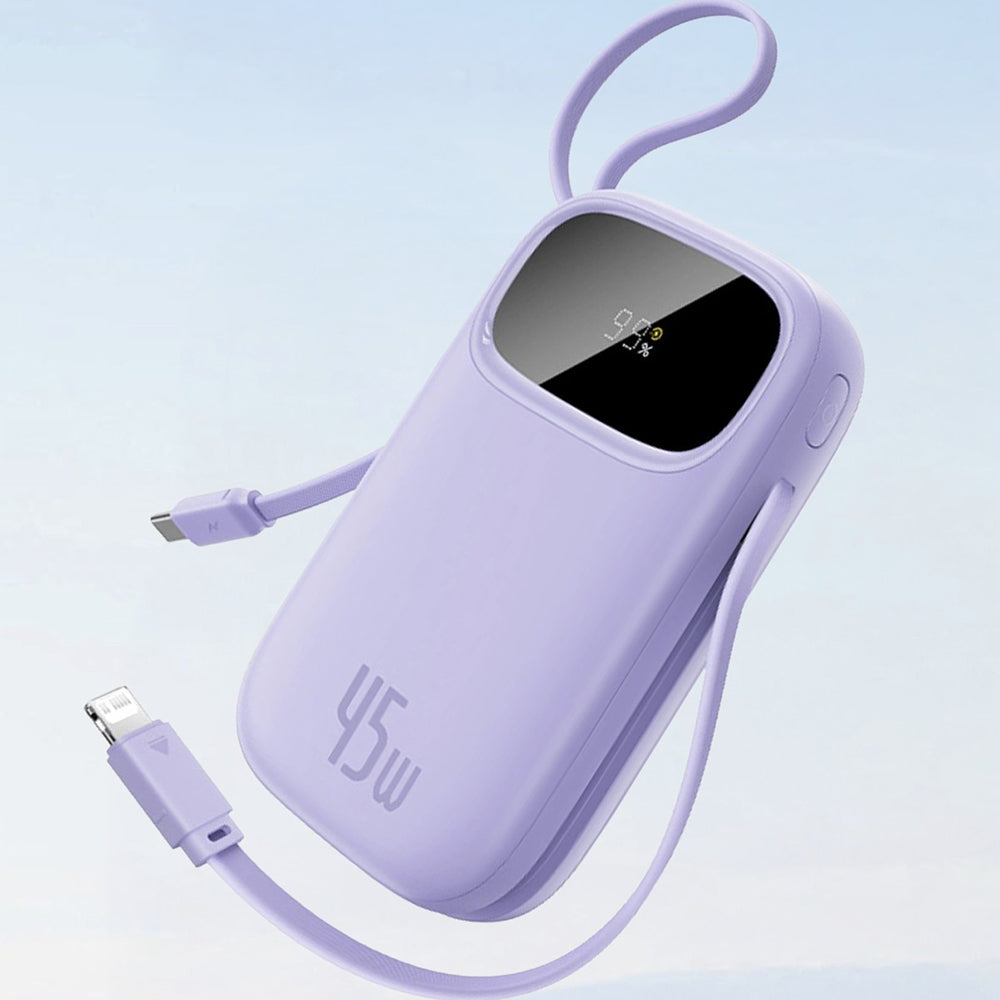 Baseus EnerFill FC31 Qpow 3 External Battery, 10000mAh, 45W, QC + PD, 1 x Lightning - 1 x USB-A - 2 x USB-C, Black E0028C00