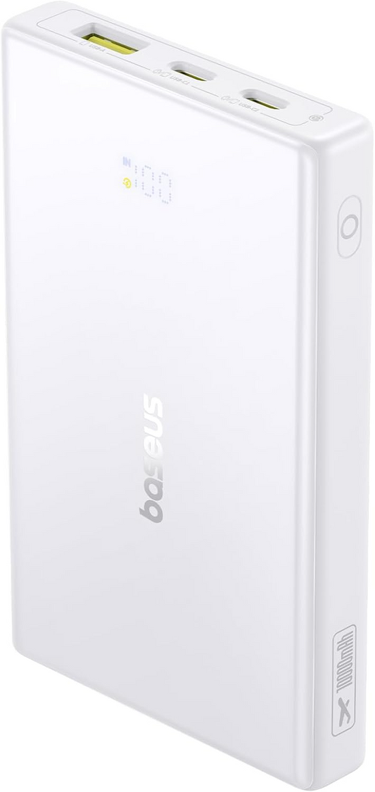 Εξωτερική Μπαταρία Baseus PicoGo, 10000mAh, 20W, QC + PD, 1 x USB-A - 2 x USB-C, Λευκή P10076801213-00