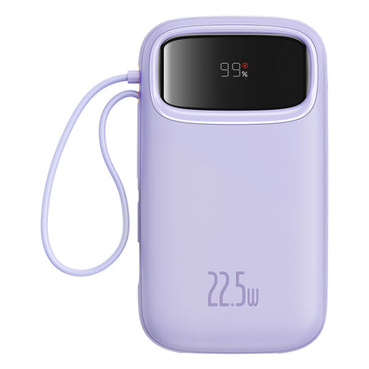 Baseus Qpow Pro+ External Battery, 10000mAh, 22.5W, QC + PD, 1 x Lightning - 1 x USB-A - 2 x USB-C, Purple P10055003513-00