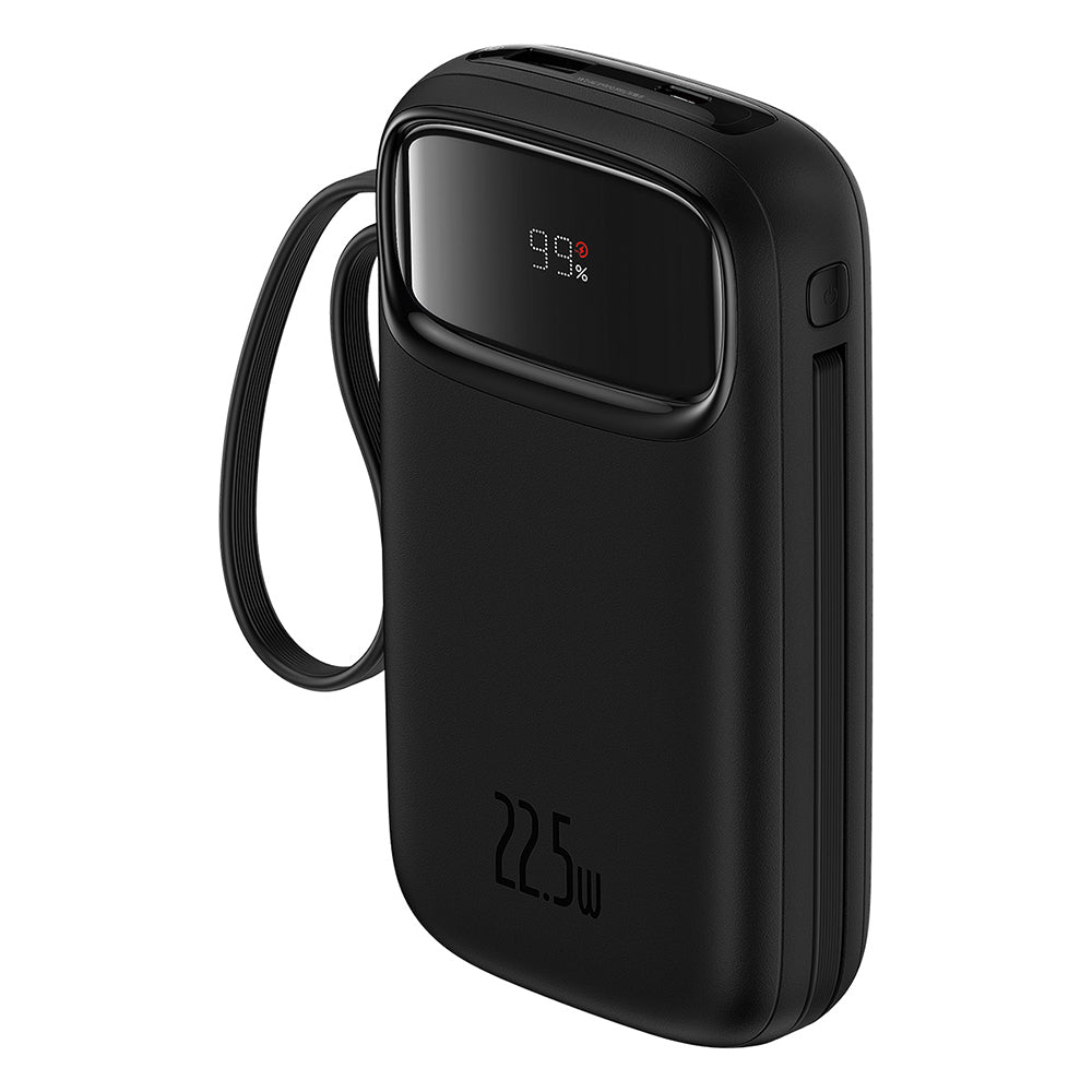 Baseus Qpow Pro+ External Battery, 20000mAh, 22.5W, QC + PD, 1 x Lightning - 1 x USB-A - 2 x USB-C, Black P10055002113-00