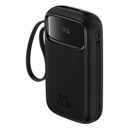 Baseus Qpow Pro+ External Battery, 20000mAh, 22.5W, QC + PD, 1 x Lightning - 1 x USB-A - 2 x USB-C, Black P10055002113-00