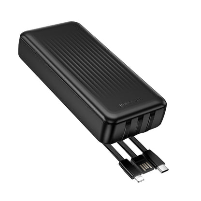 Borofone BJ79 Clever External Battery, 20000mAh, 10W, 1 x Lightning - 1 x USB-A - 1 x USB-C, Black