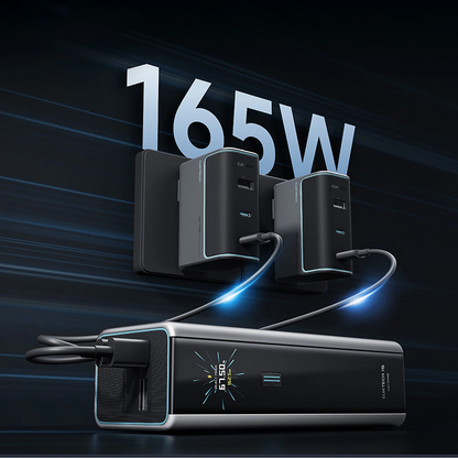 Εξωτερική Μπαταρία Cuktech, 20000mAh, 210W, QC + PD, 1 x USB-A - 2 x USB-C, Γκρι CKPB200UGLGR