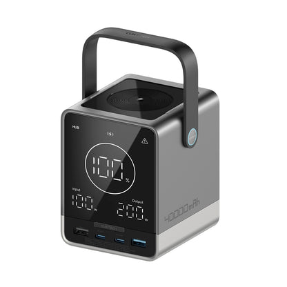 Εξωτερική Μπαταρία Cuktech, 40000mAh, 300W, QC + PD + FQI, 1 x QI - 2 x USB-A - 2 x USB-C, Μαύρη CUKP01CTEUSL