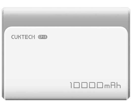 Cuktech CP13 External Battery, 10000mAh, 30W, QC + PD, 1 x USB-A - 1 x USB-C, Gray