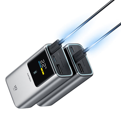 Εξωτερική Μπαταρία Cuktech PB1055, 10000mAh, 55W, QC + PD, 1 x USB-A - 2 x USB-C, Γκρι CKPB1055GBTG