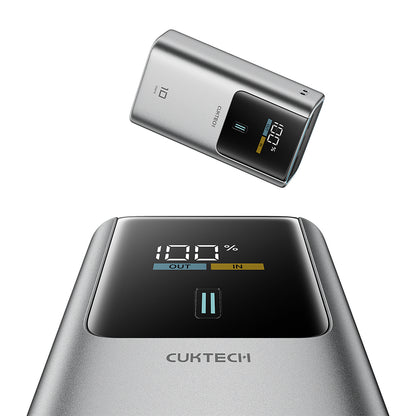 Εξωτερική Μπαταρία Cuktech PB1055, 10000mAh, 55W, QC + PD, 1 x USB-A - 2 x USB-C, Γκρι CKPB1055GBTG