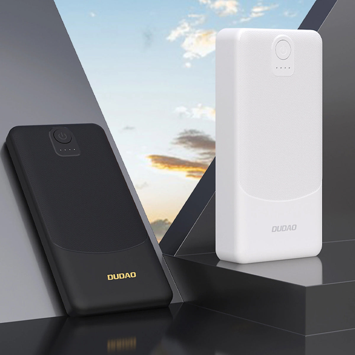 Dudao K10 External Battery, 10000mAh, 12W, 2 x USB-A, Black