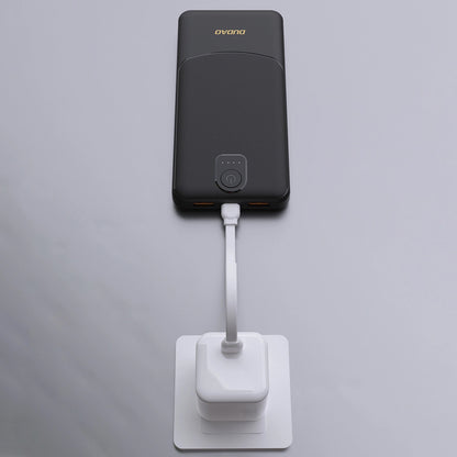 Dudao K10 External Battery, 10000mAh, 12W, 2 x USB-A, Black