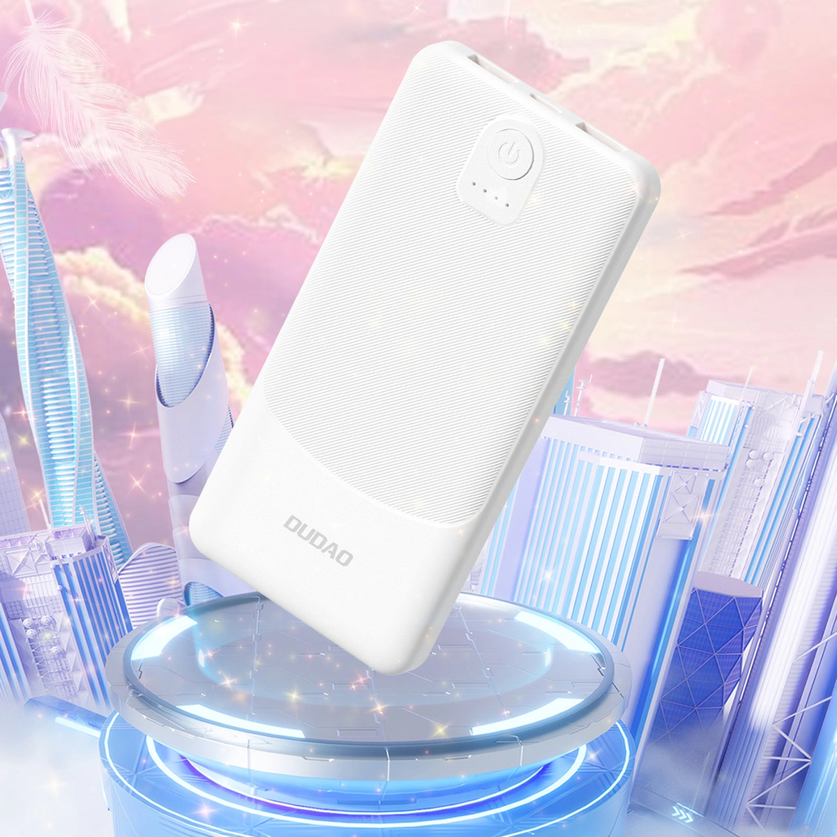 Εξωτερική Μπαταρία Dudao K10Pro, 20000mAh, 12W, 2 x USB-A, Λευκή