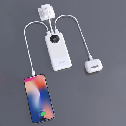 Εξωτερική Μπαταρία Dudao K12, 10000mAh, 22.5W, QC + PD, 1 x USB-C - 2 x USB-A, Λευκή