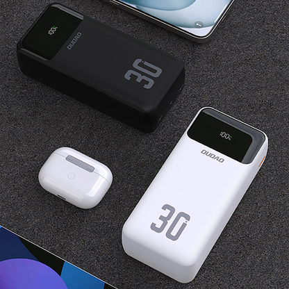 Εξωτερική Μπαταρία Dudao K15MAX, 30000mAh, 22.5W, QC + PD, 1 x USB-A - 2 x Lightning - 2 x USB-C, Μαύρο