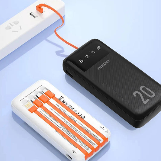 Εξωτερική Μπαταρία Dudao K6Pro+, 20000mAh, 10W, 1 x Lightning - 1 x microUSB - 1 x USB-A - 1 x USB-C, Μαύρη