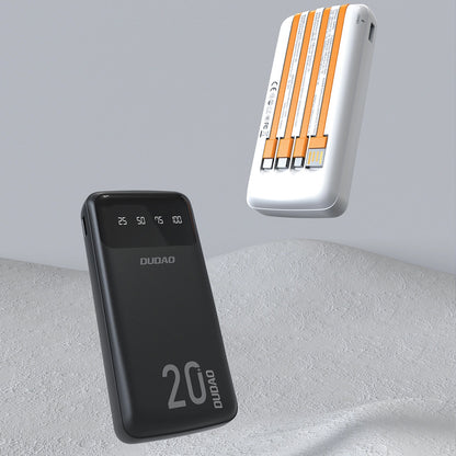 Εξωτερική Μπαταρία Dudao K6Pro+, 20000mAh, 10W, 1 x Lightning - 1 x microUSB - 1 x USB-A - 1 x USB-C, Μαύρη