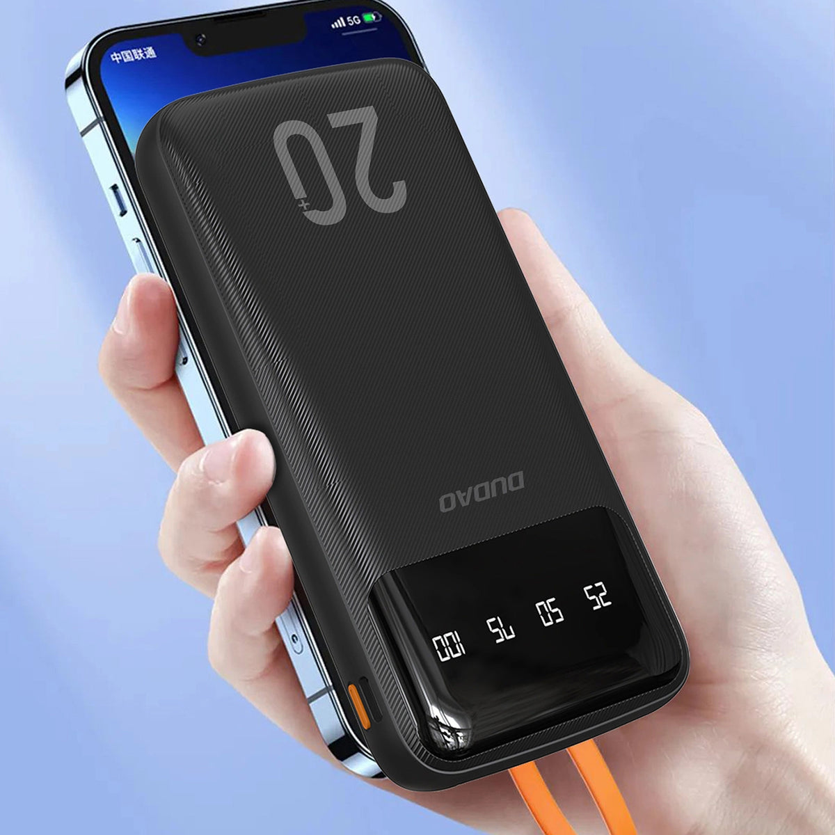 Εξωτερική Μπαταρία Dudao K6Pro+, 20000mAh, 10W, 1 x Lightning - 1 x microUSB - 1 x USB-A - 1 x USB-C, Μαύρη