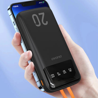 Εξωτερική Μπαταρία Dudao K6Pro+, 20000mAh, 10W, 1 x Lightning - 1 x microUSB - 1 x USB-A - 1 x USB-C, Μαύρη